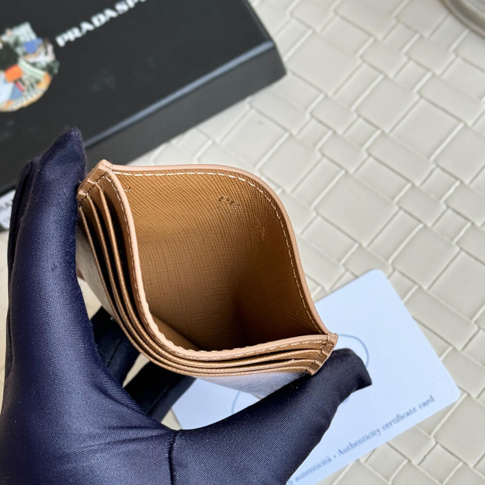 Prada Saffiano Leather Card Holder - Top Club