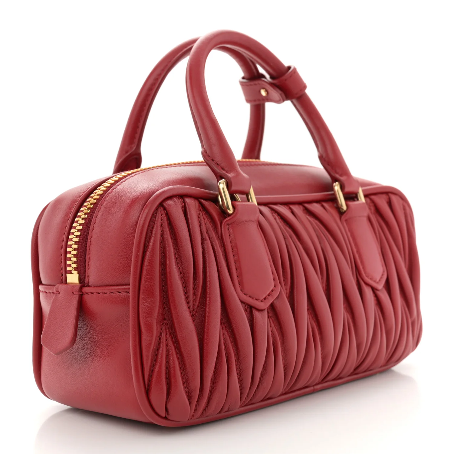 Nappa Matelasse Regular Arcadie Top Handle Bag Rosso - Top Club