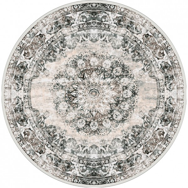 Vloerkleed Viola Antraciet rond ⌀160 cm