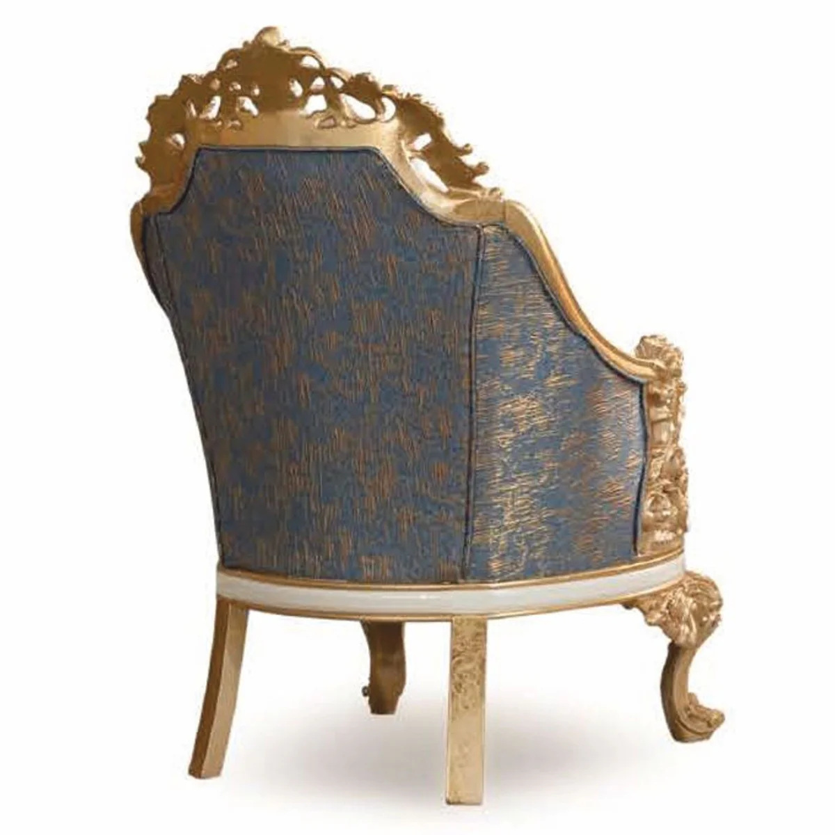 Luxury Baroque Living Room Set Blue / White / Gold - Baroque Furniture