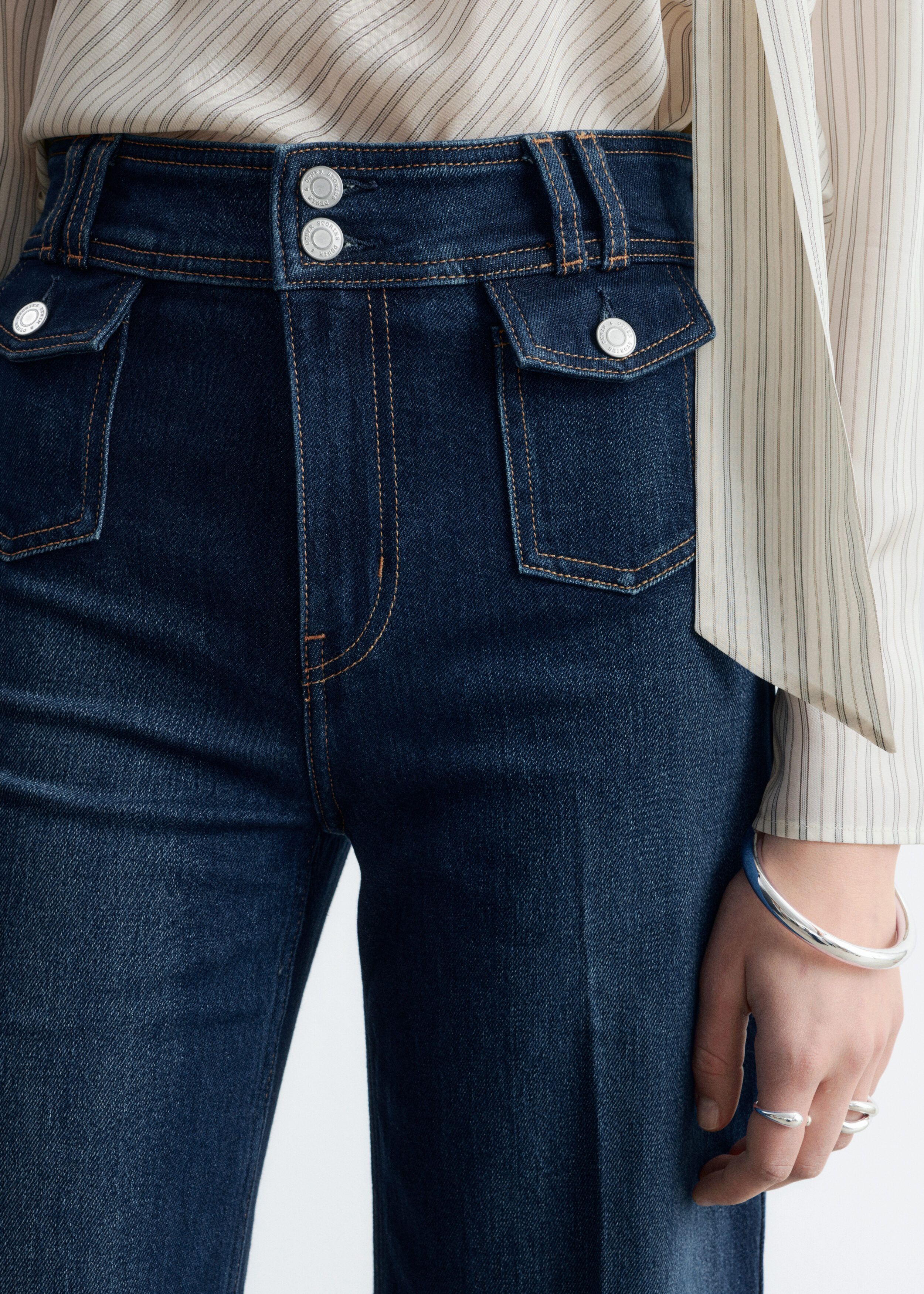 & Other Stories PRESS-CREASE FLARED JEANS