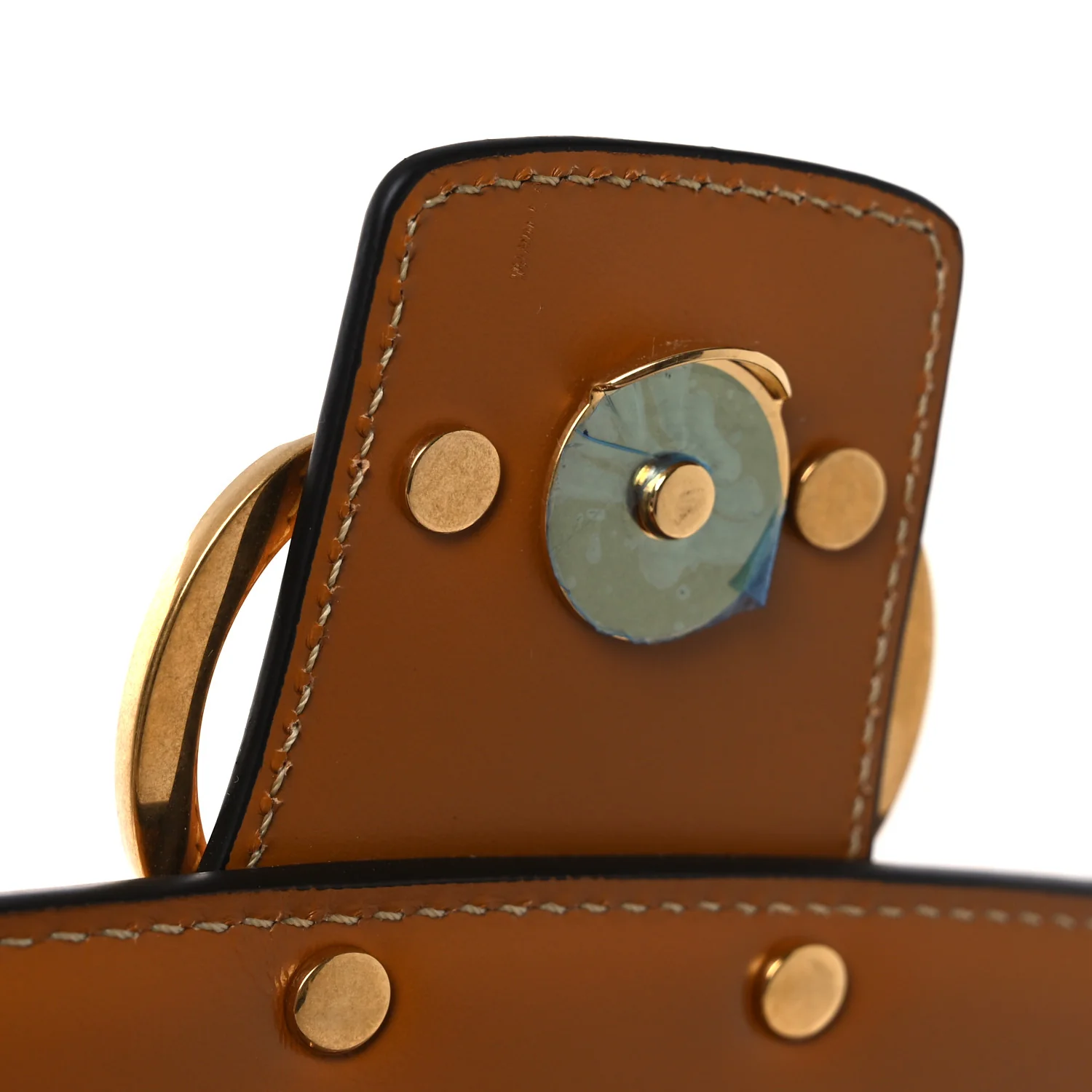 Smooth Calfskin Canvas 9to5 Shoulder Bag Natural Golden - Top Club