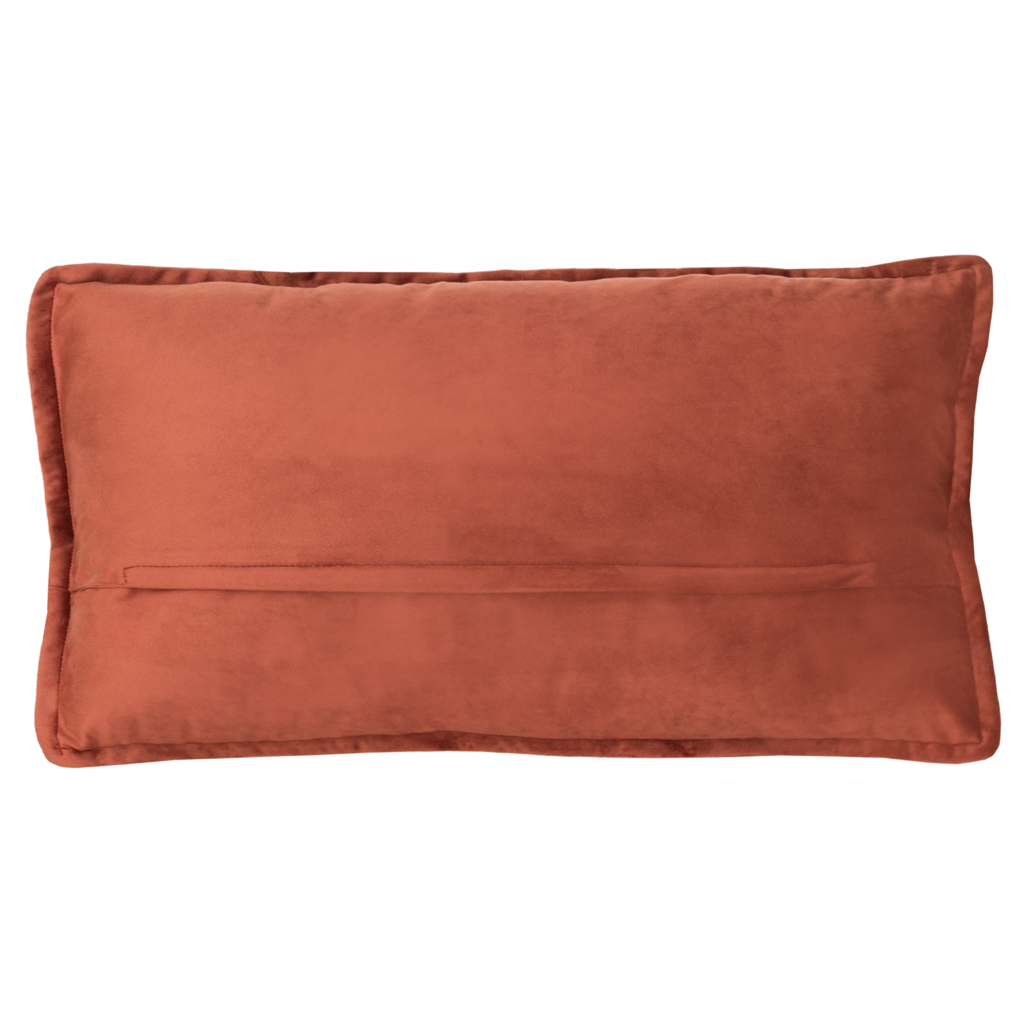 Sierkussen velours rand brick 56x38 cm