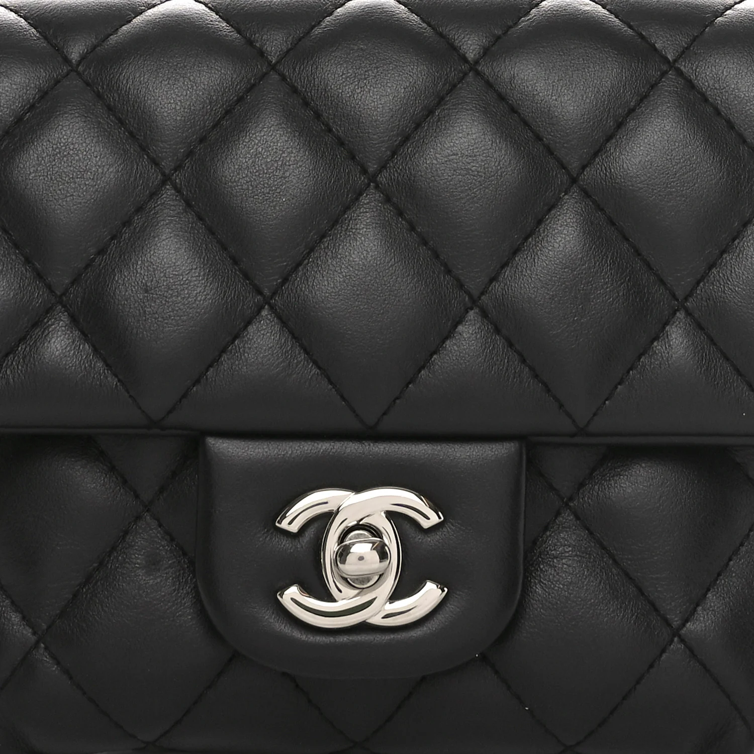 Calfskin Quilted CC Uniform Flap Belt Bag Black - Top Club