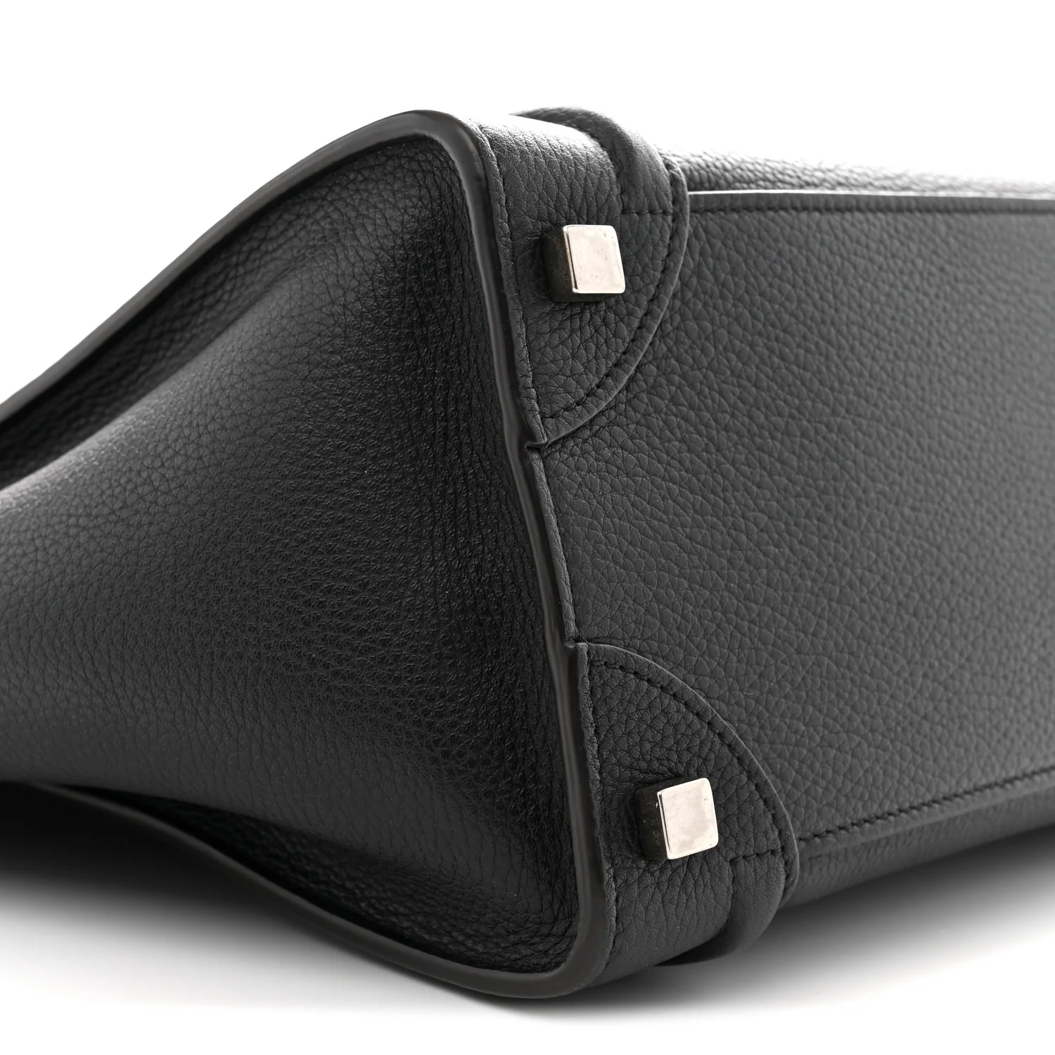 Drummed Calfskin Micro Luggage Black - Top Club