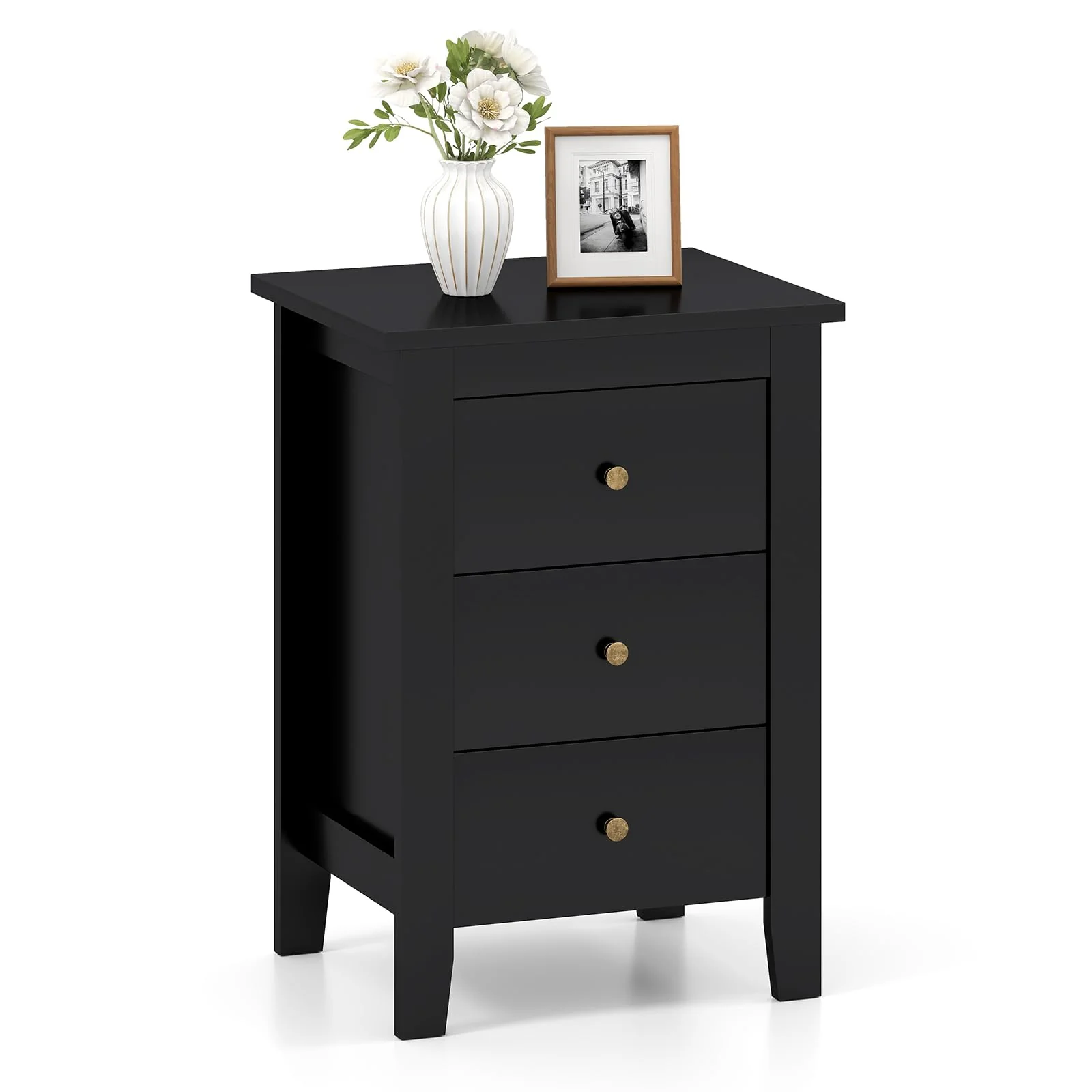 BEFOUNDLOVELY 3 Drawers Nightstand Set of 1/2（18