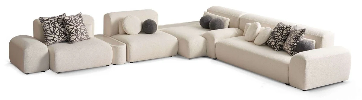 Luxury corner sofa cream 431 x 400 x H. 73 cm - Living room sofa - Living room furniture - Luxury furniture - Luxury living room furnishings