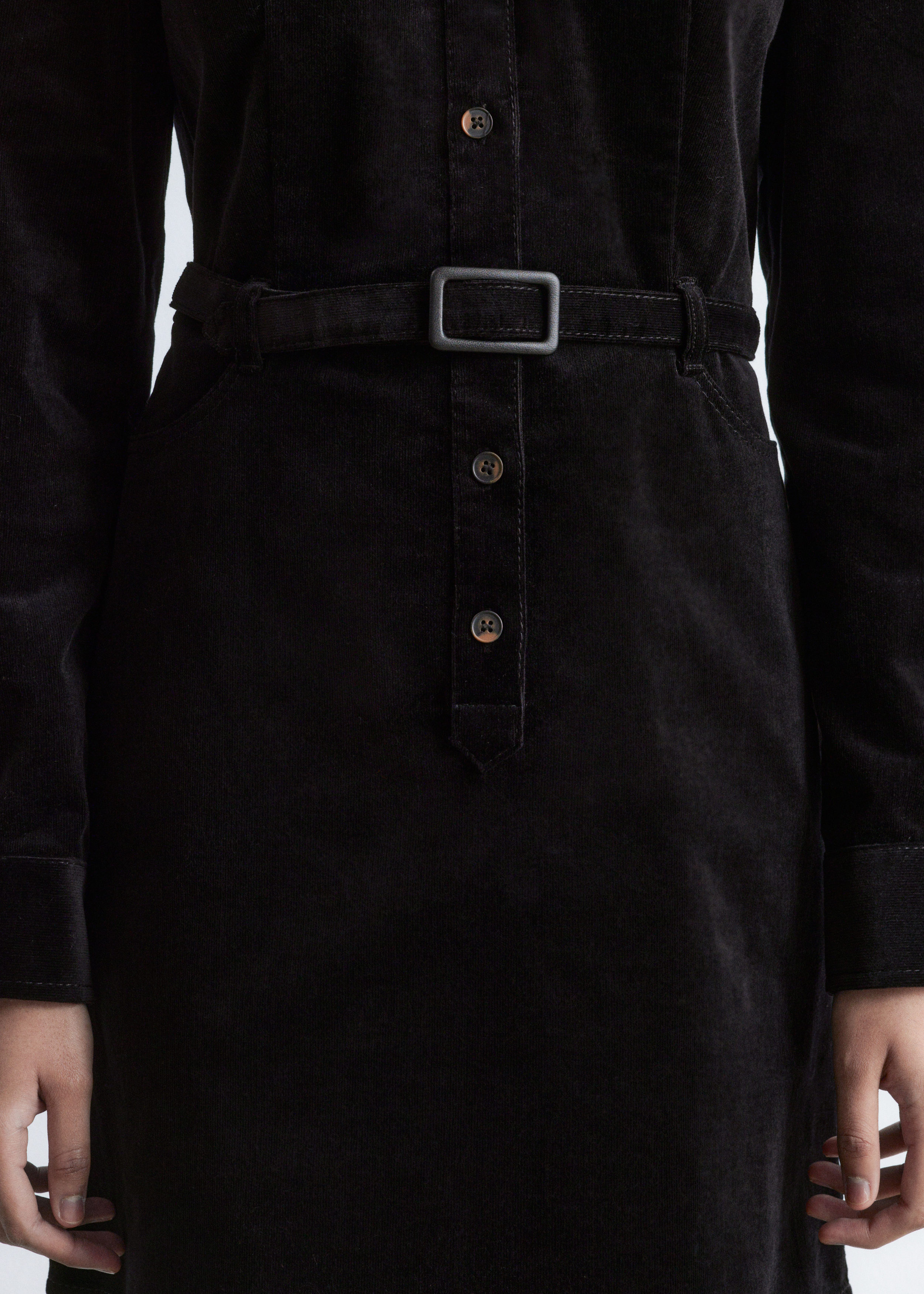 & Other Stories BELTED VELVET MINI DRESS