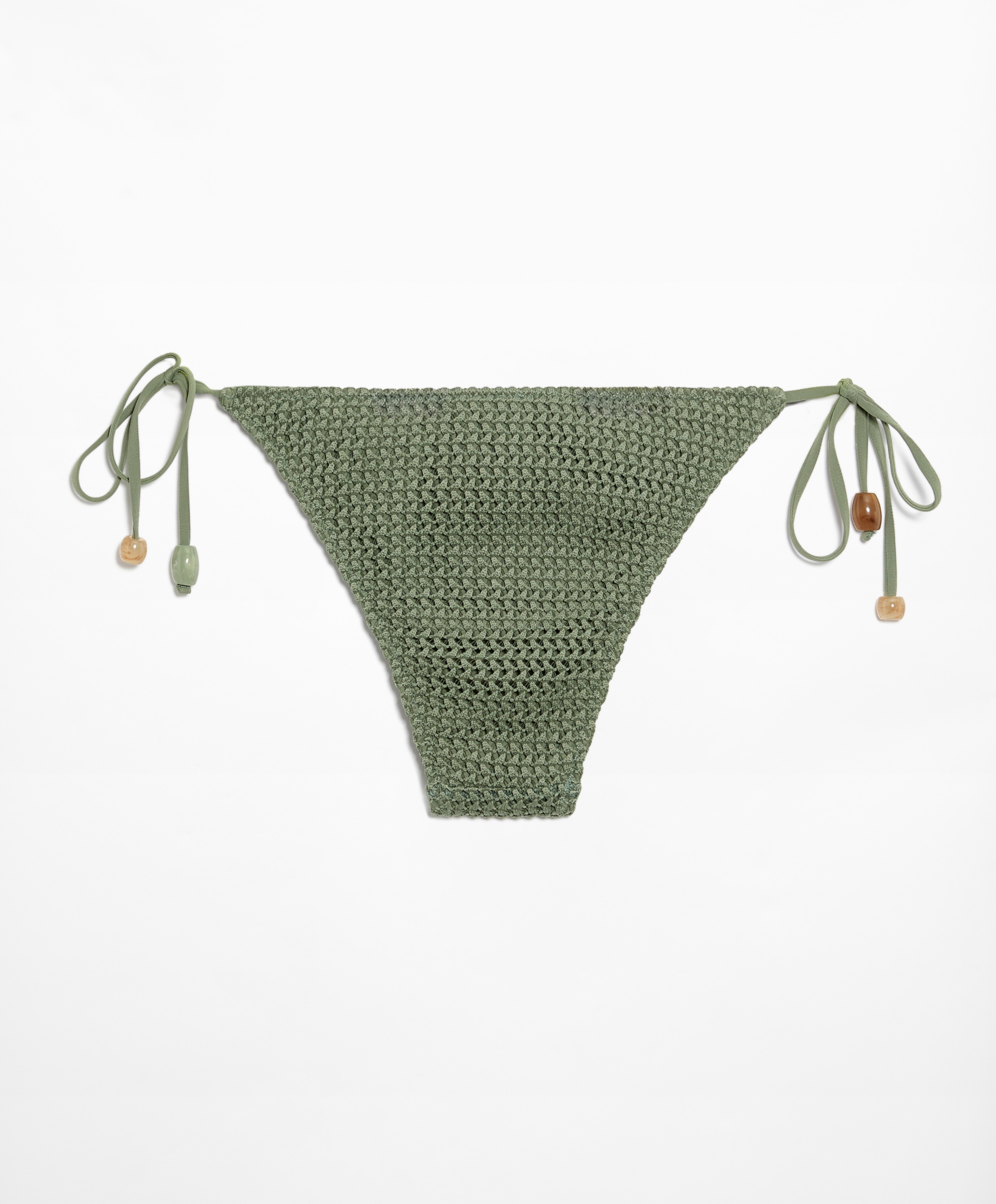 OYSHO Medium-coverage crochet bikini briefs with ties
