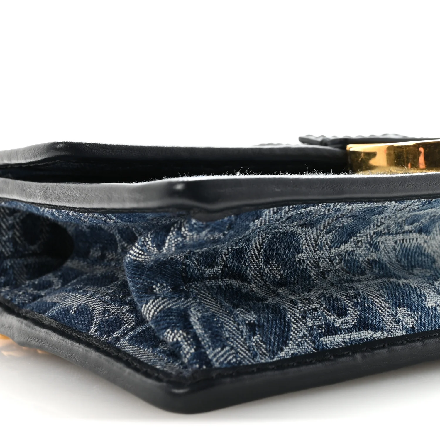 Denim Oblique 30 Montaigne East West Chain Flap Bag - Top Club