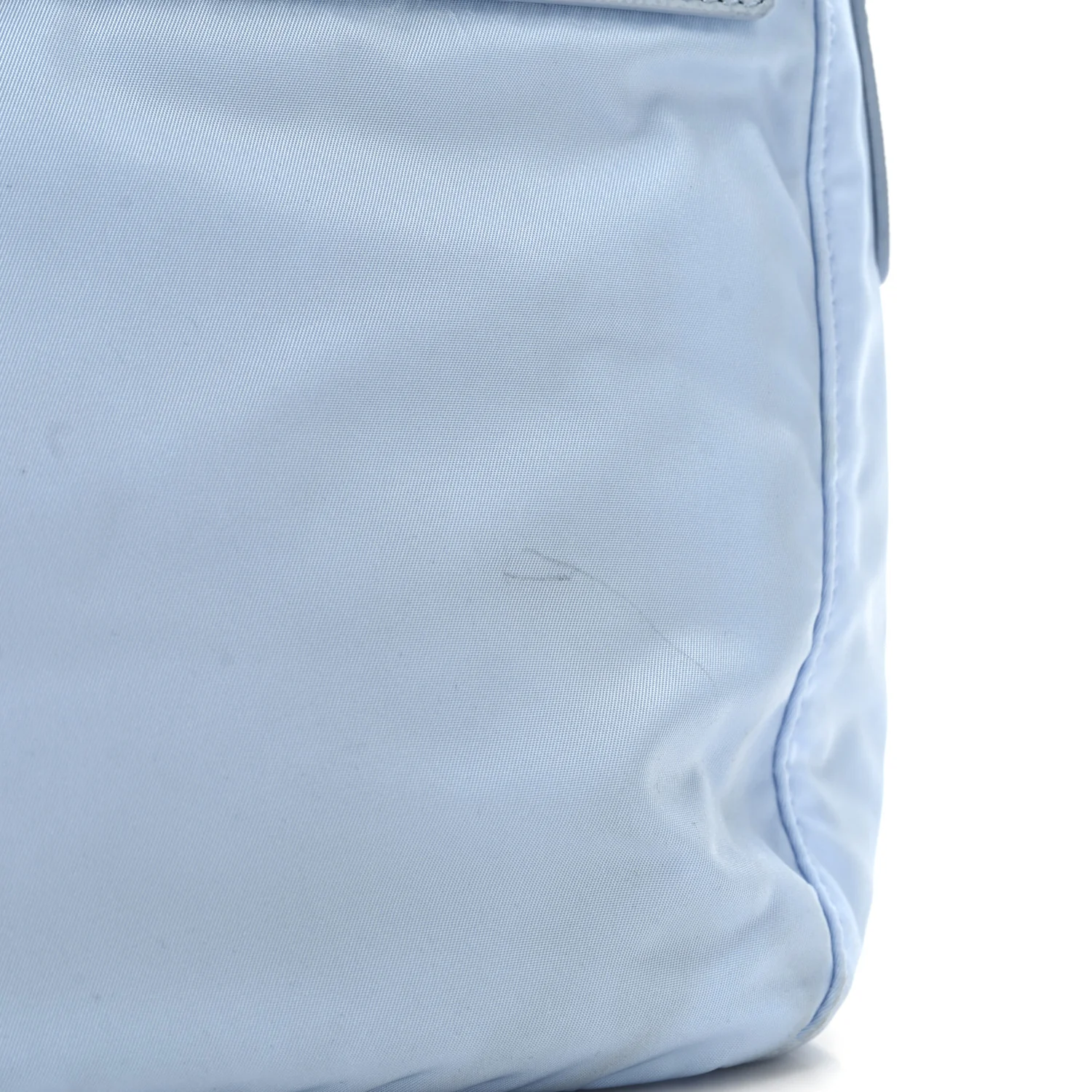 Re-Nylon Vela Saffiano Pocket Double Buckle Messenger Shoulder Bag Celeste - Top Club