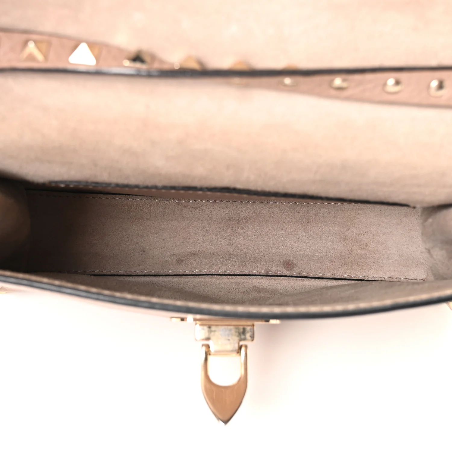 Pebbled Calfskin Medium Rockstud Flip Lock Crossbody Bag Skin Sorbet - Top Club