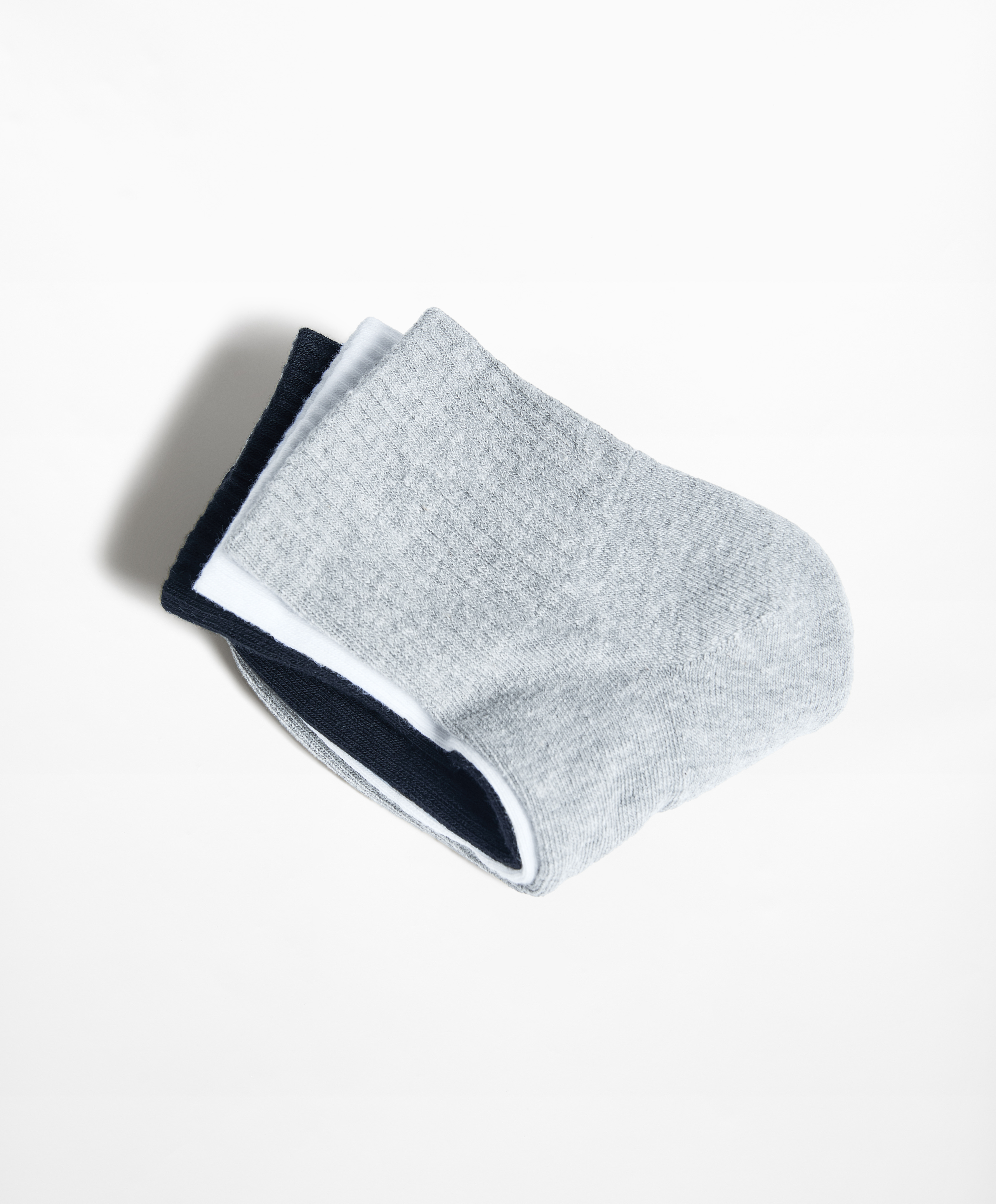 OYSHO 3 pairs of cotton blend quarter sports socks
