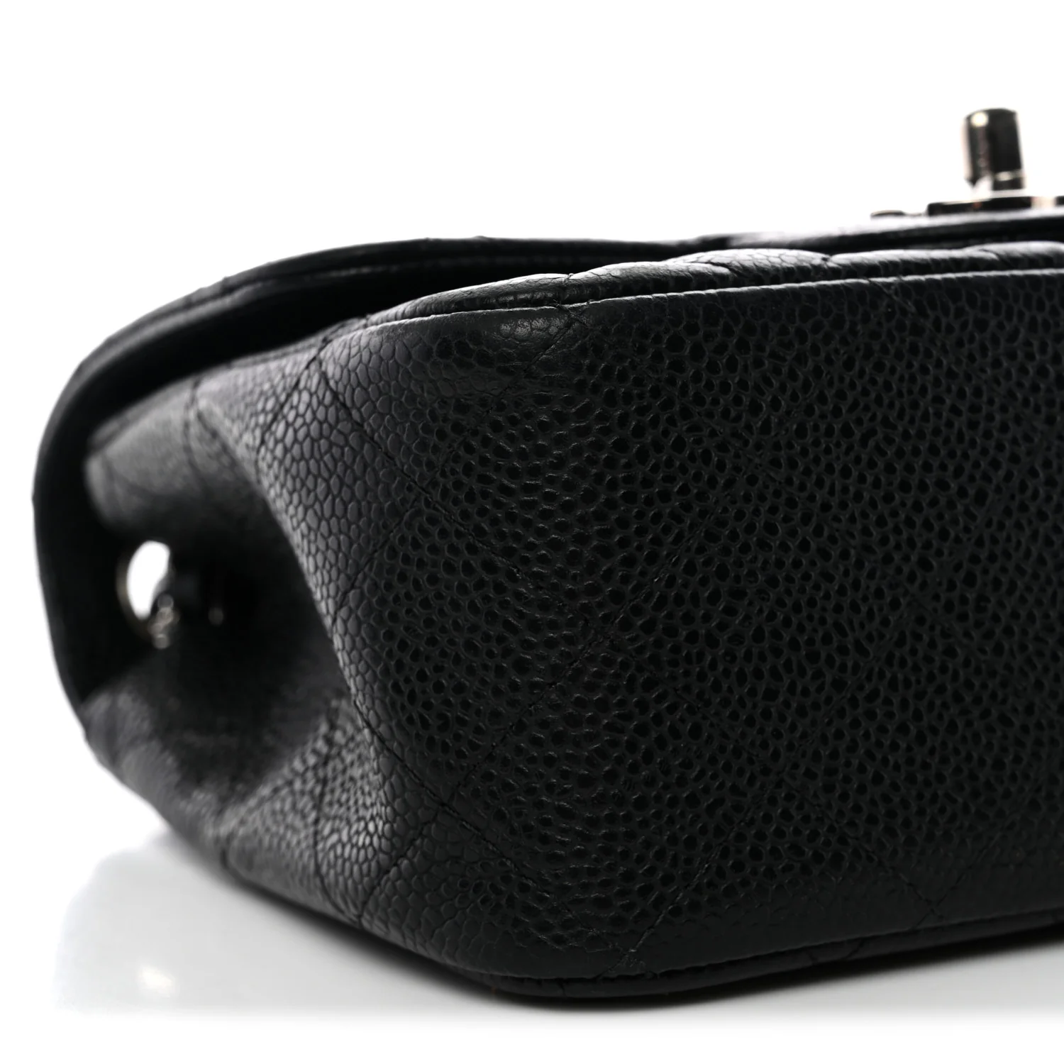 Caviar Quilted Mini Square Flap Black - Top Club