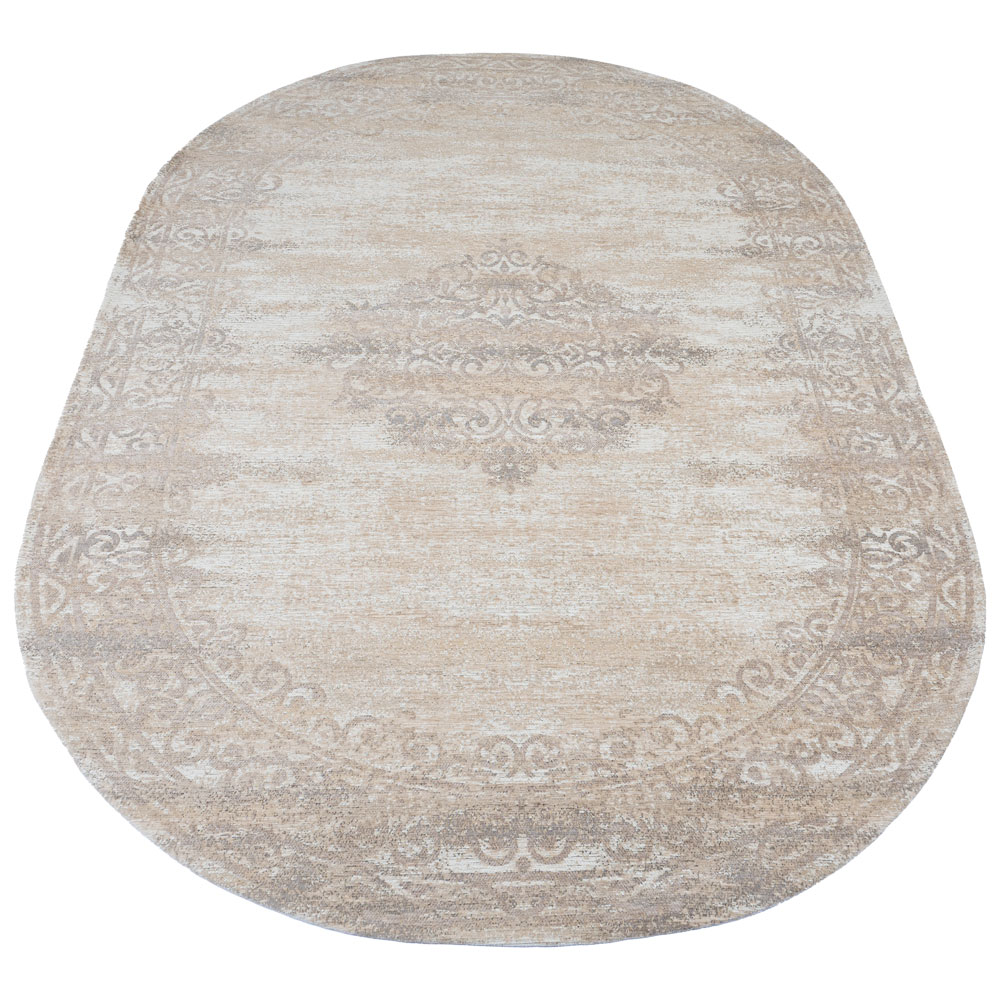 Vloerkleed Adel Medaillon beige 26001 - Ovaal 200 x 290 cm