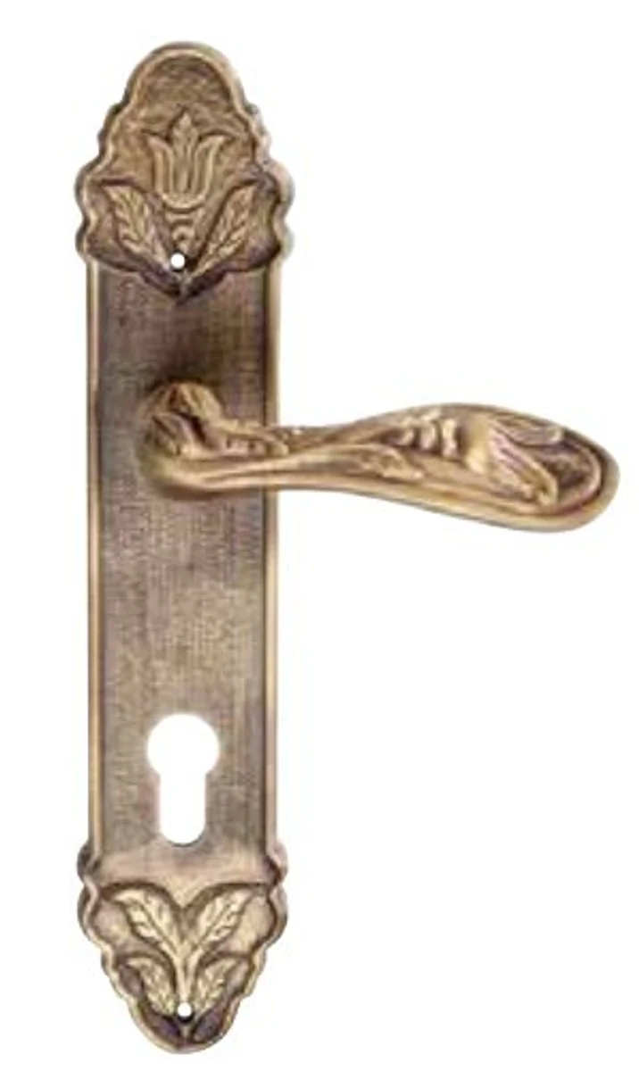 Antique Style Door Handle Set Vintage Brass - Retro Art Nouveau Baroque Door Handle Set