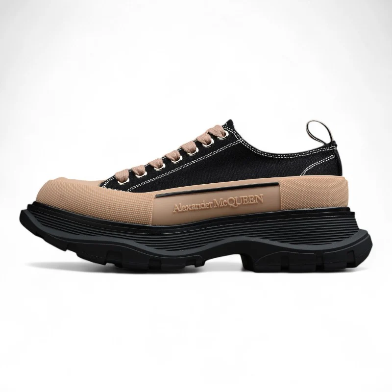 Alexander McQueen Tread Slick Low in Black/Tan - Sneaker Replica Workshop