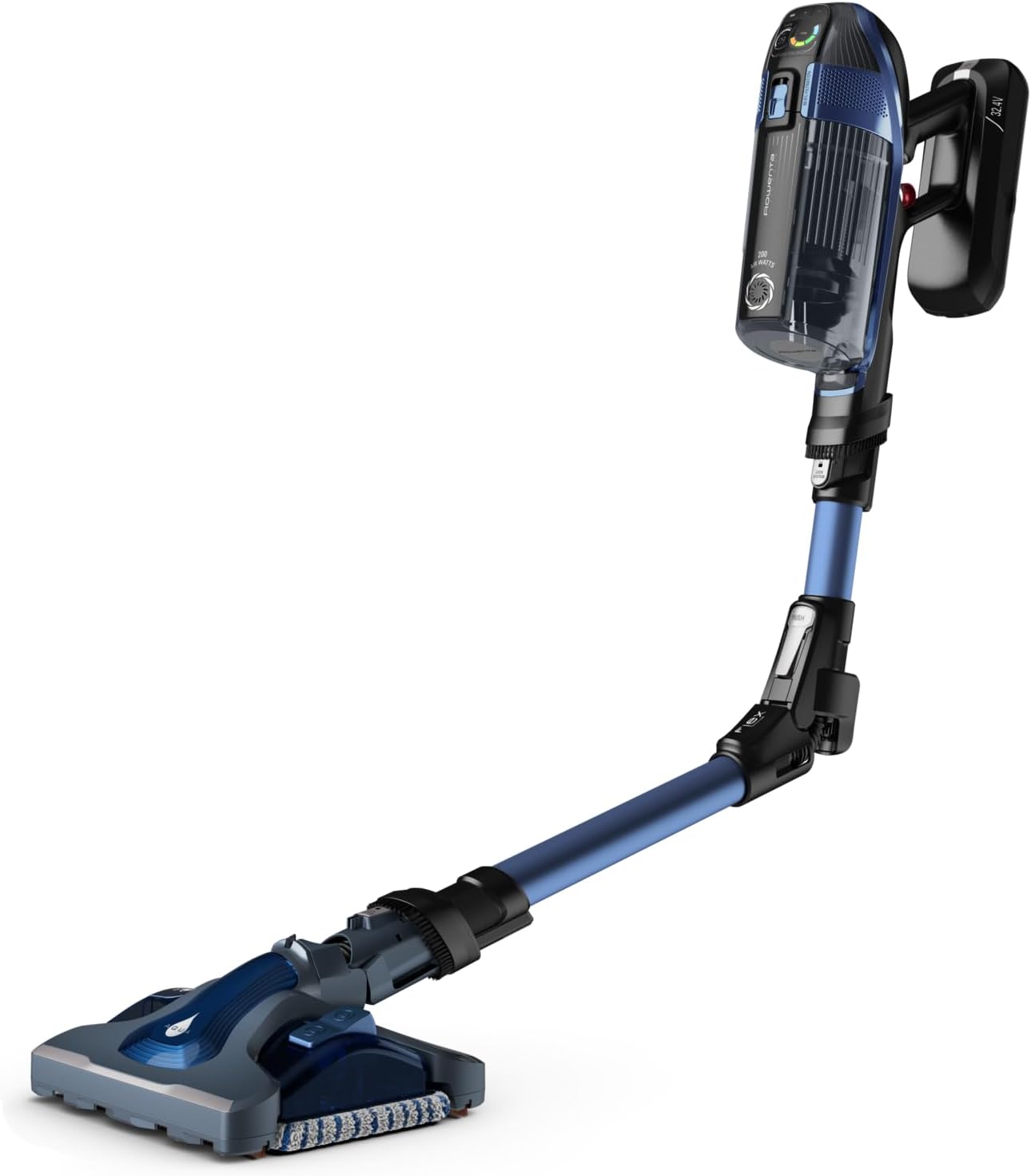 Rowenta X-FORCE 14.60 Aqua Aspirapolvere Senza Fili Potente, Aspira e Lavapavimenti, Scopa Elettrica Senza Fili Multisuperficie, Tecnologia Flex, 4 Modalità, Autonomia 1 Ora e 10Min, Luce LED, RH99C0