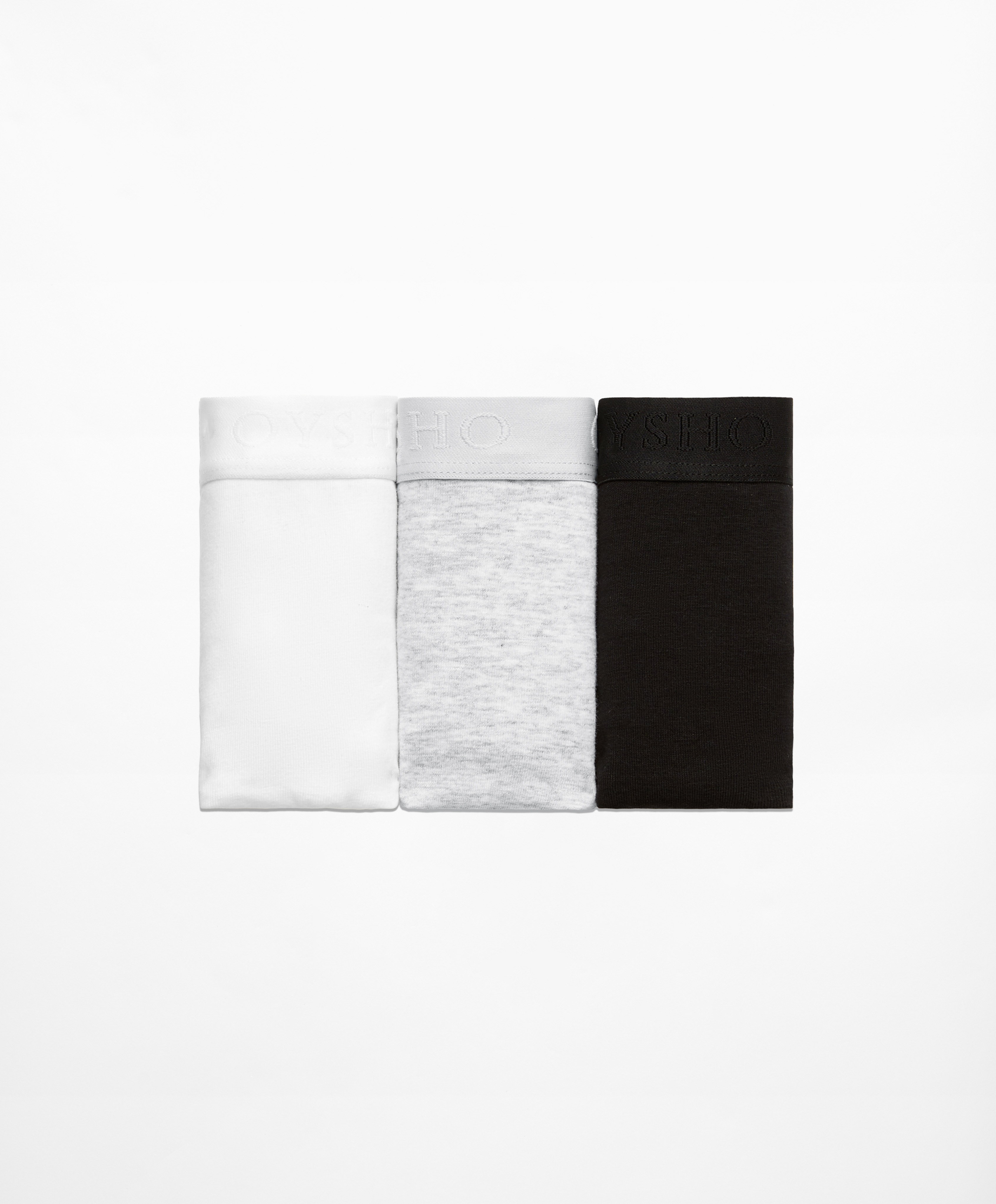 OYSHO 3 comfort cotton blend cheeky briefs with logo