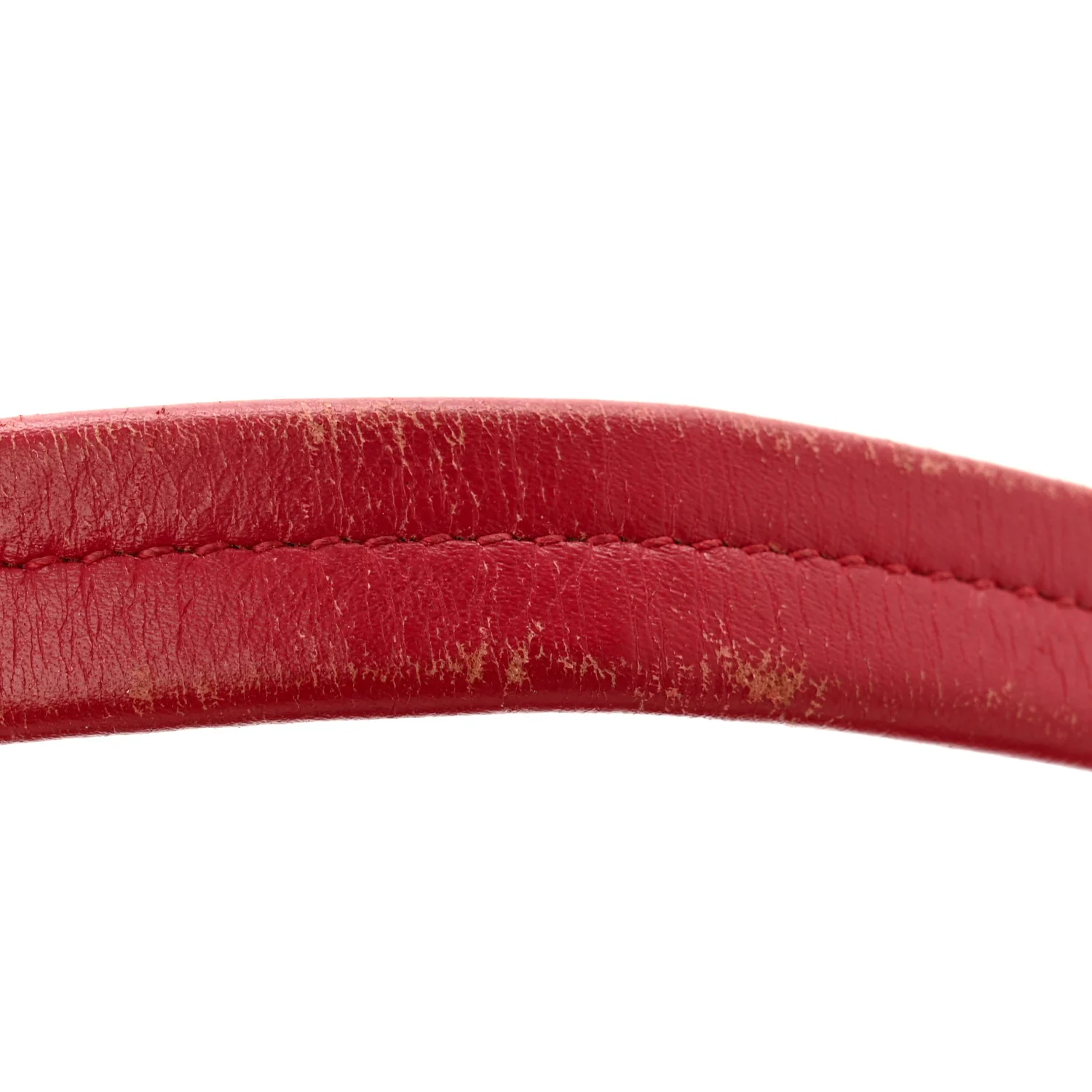 Calfskin Gancini Chain Shoulder Bag Red - Top Club