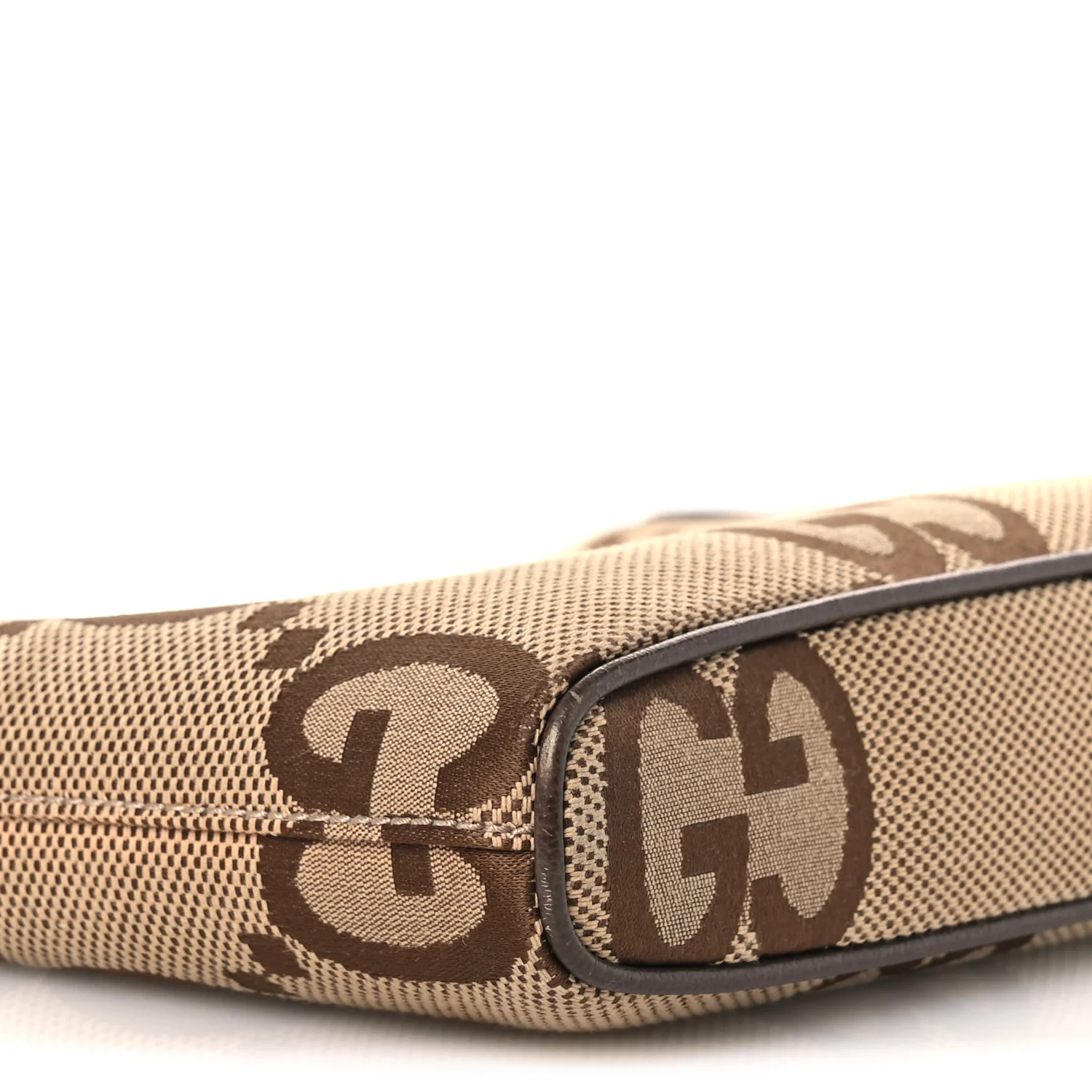 Monogram Jumbo GG Textured Dollar Calfskin Web Wristlet Messenger Bag Camel Ebony New Acero - Top Club