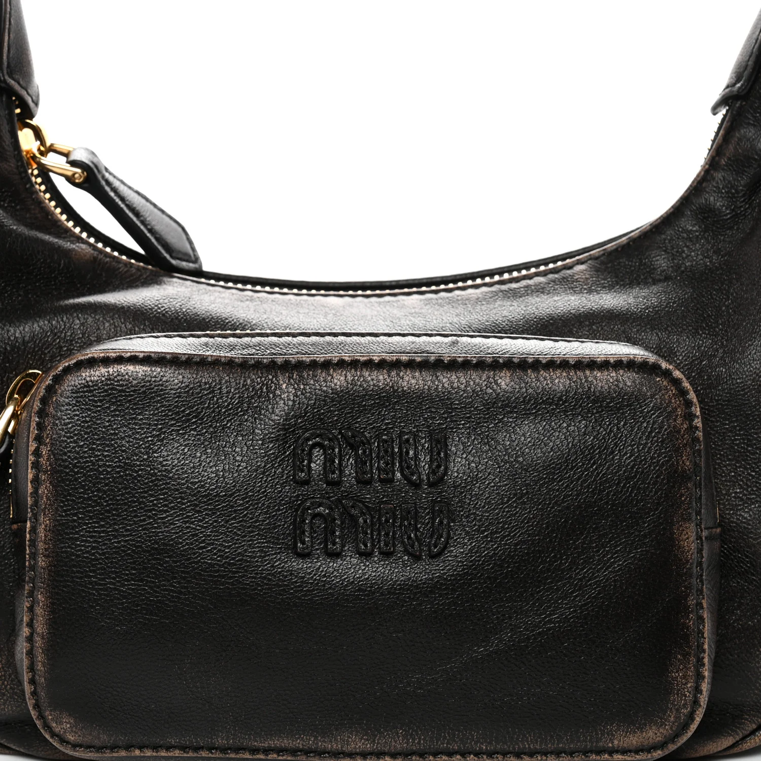 Distressed Nappa Pocket Bag Sand Coffee - Top Club