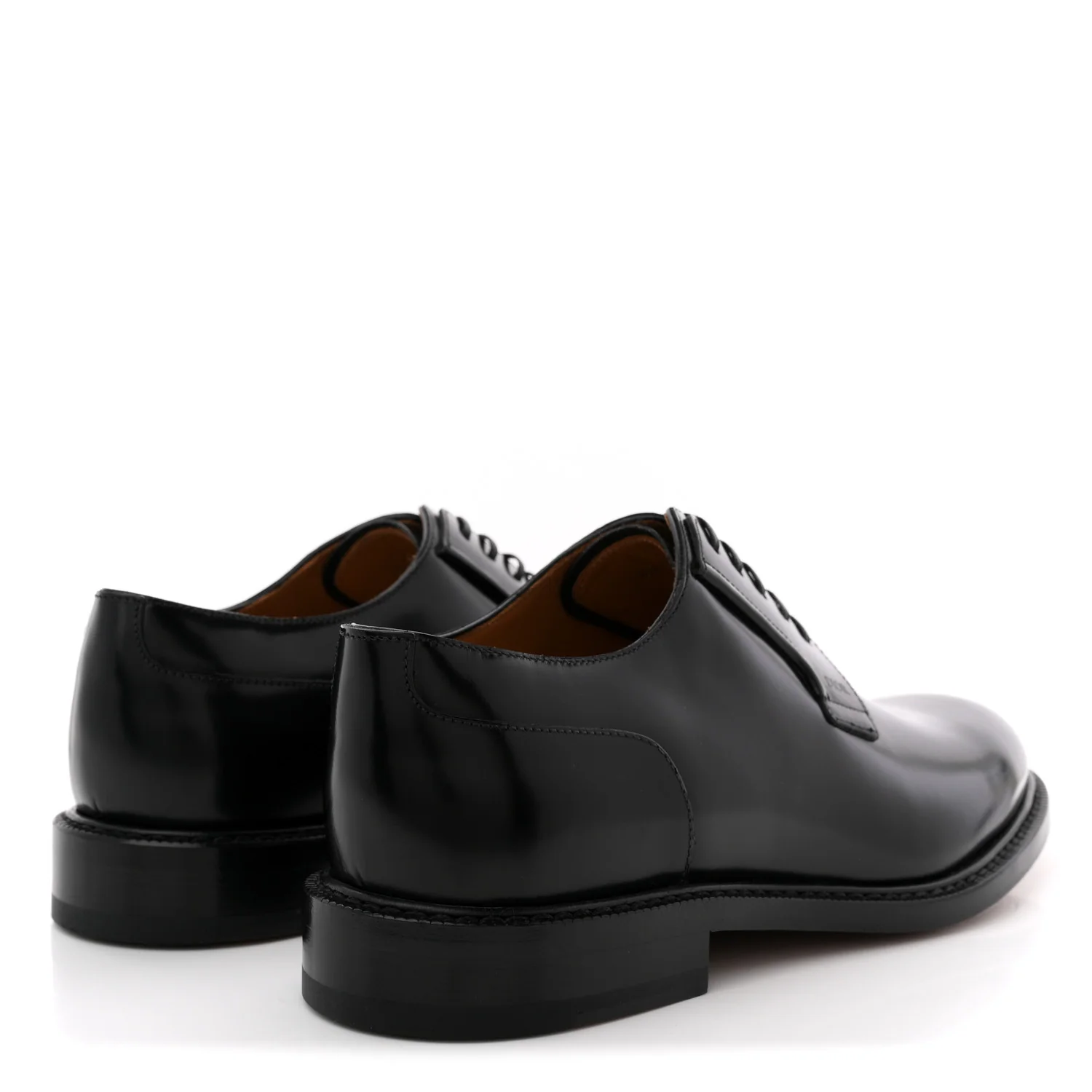 Calfskin Mens Derby Shoes 42.5 Black - Top Club