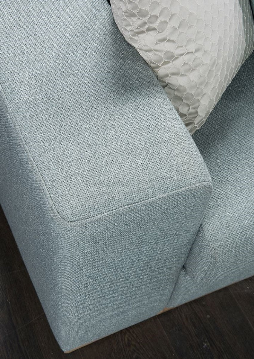Sofa bed light blue / natural colors 240 x 100 x H. 80 cm - Modern living room sofa - Living room furniture