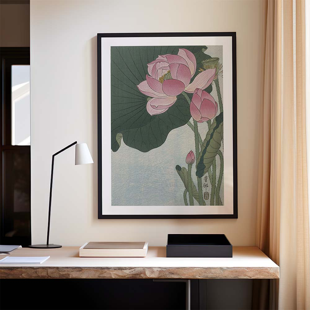 Poster Ohara Koson - Lotus Flower 70x100 cm