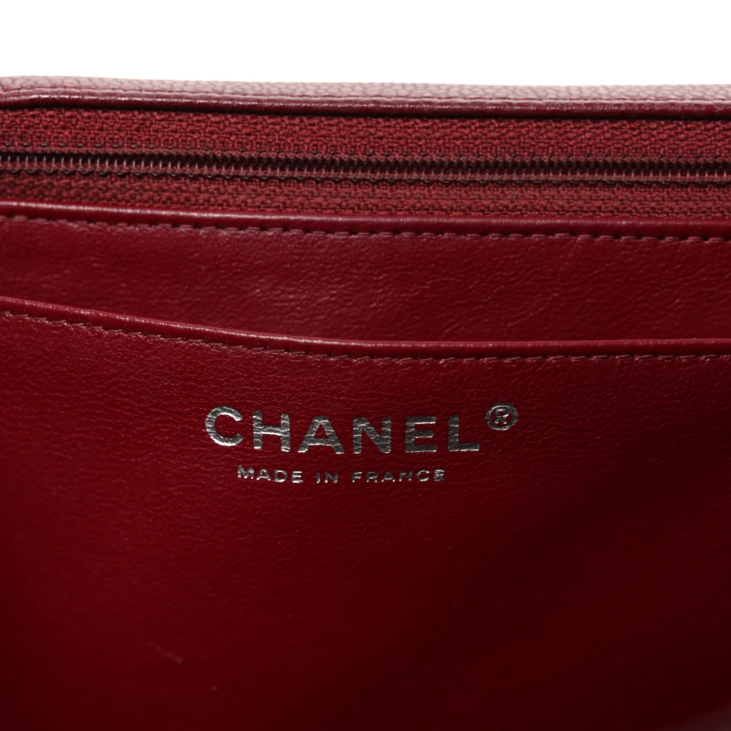 Caviar Quilted Maxi Single Flap Dark Red - Top Club