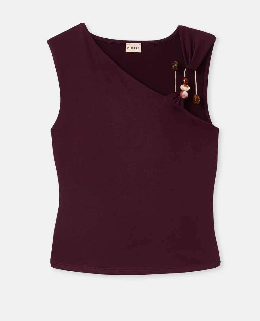 Pimkie Top asymétrique avec détail bijou et pierres