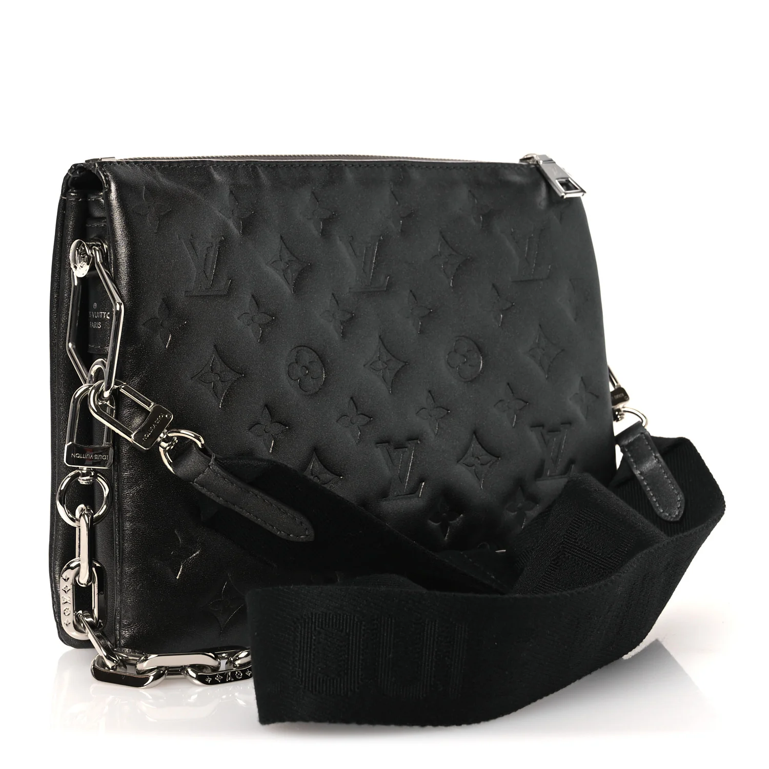 Lambskin Embossed Monogram Coussin PM Anthracite - Top Club