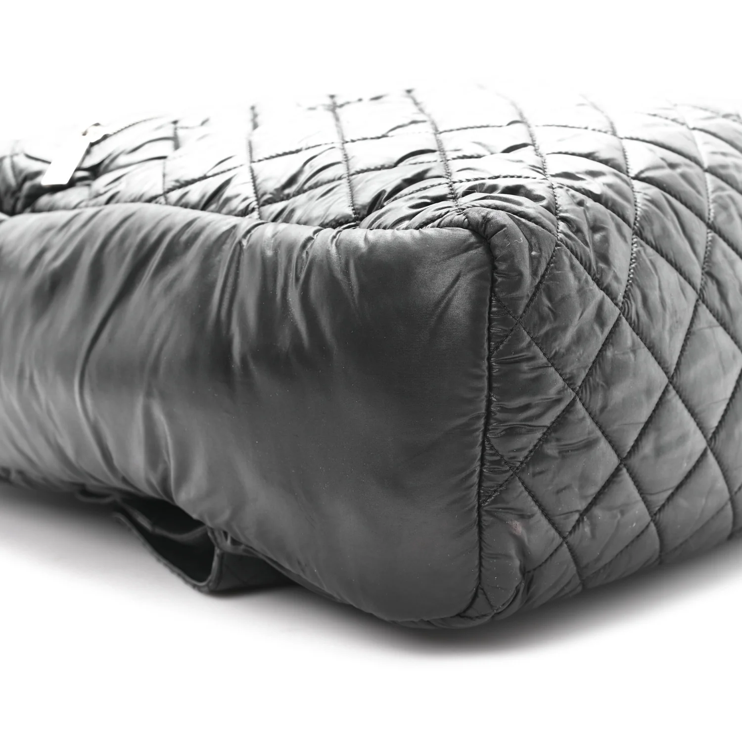 Nylon Quilted Coco Cocoon Backpack Black - Top Club