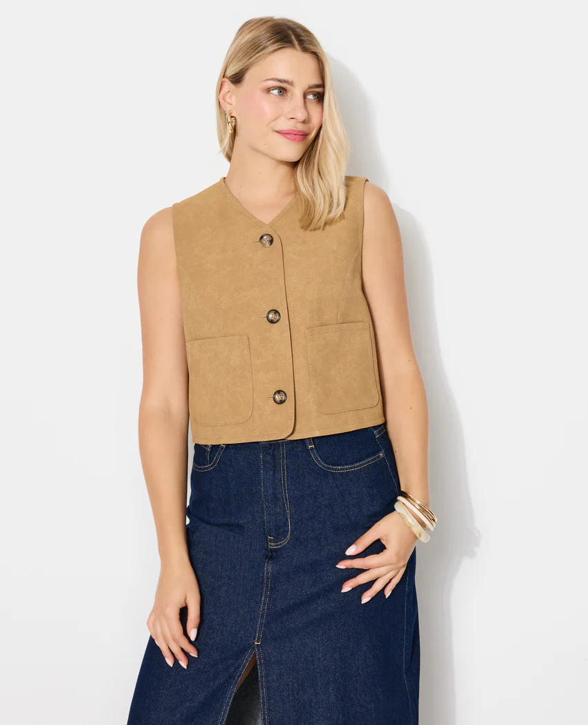 Pimkie Veste sans manches en suédine