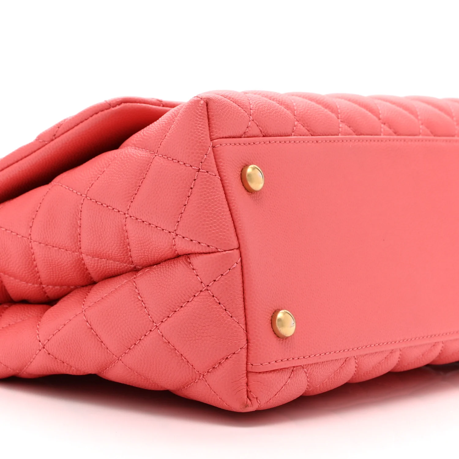Caviar Quilted Small Coco Handle Flap Pink - Top Club