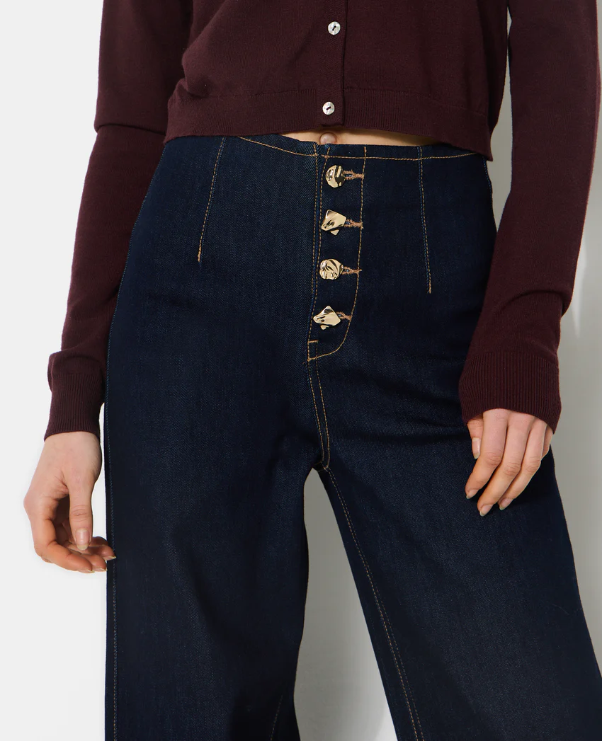 Pimkie Jean wide avec boutons fantaisie
