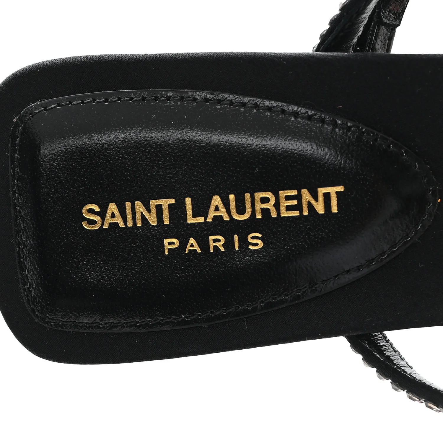 Crepe Satin Baliqua 55 Vett Ankle Strap Sandals 36.5 Black - Top Club