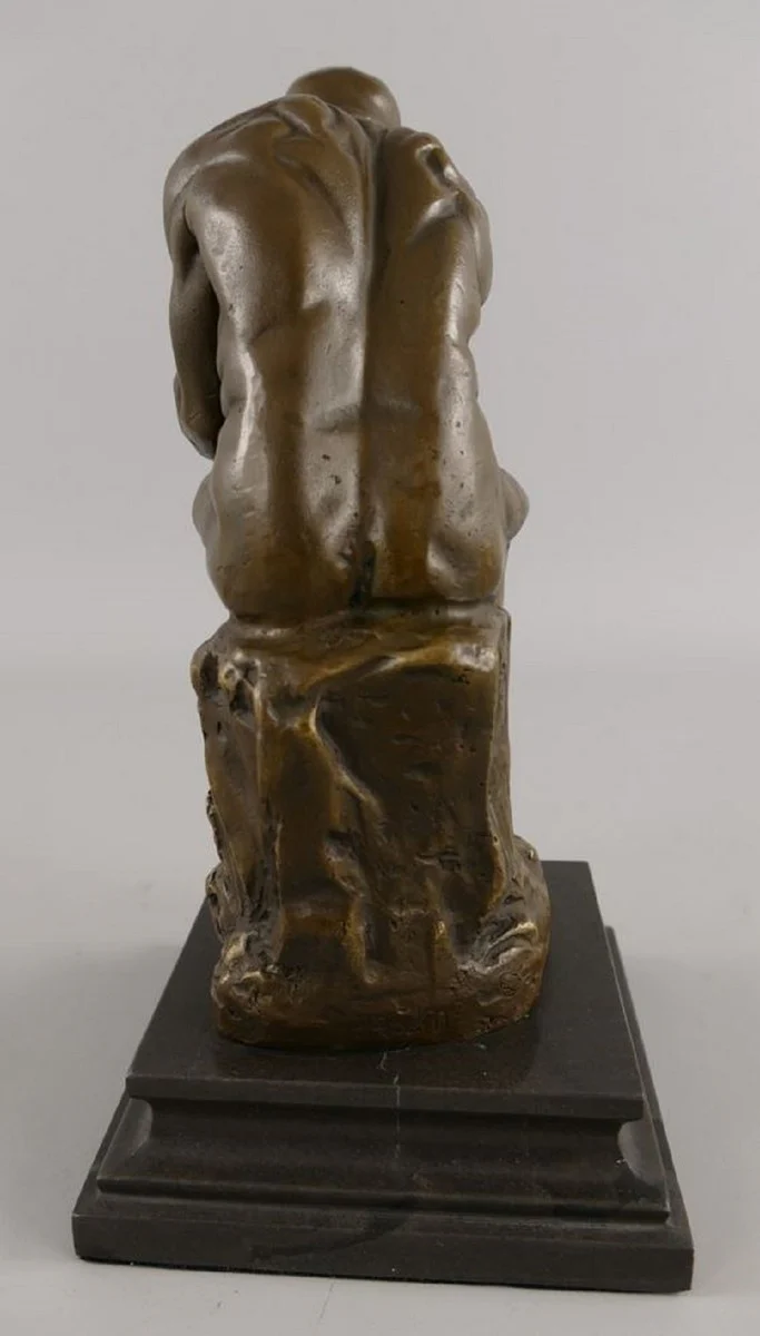 Art Deco Bronze Decorative Figure The Thinker Bronze / Black H. 26 cm