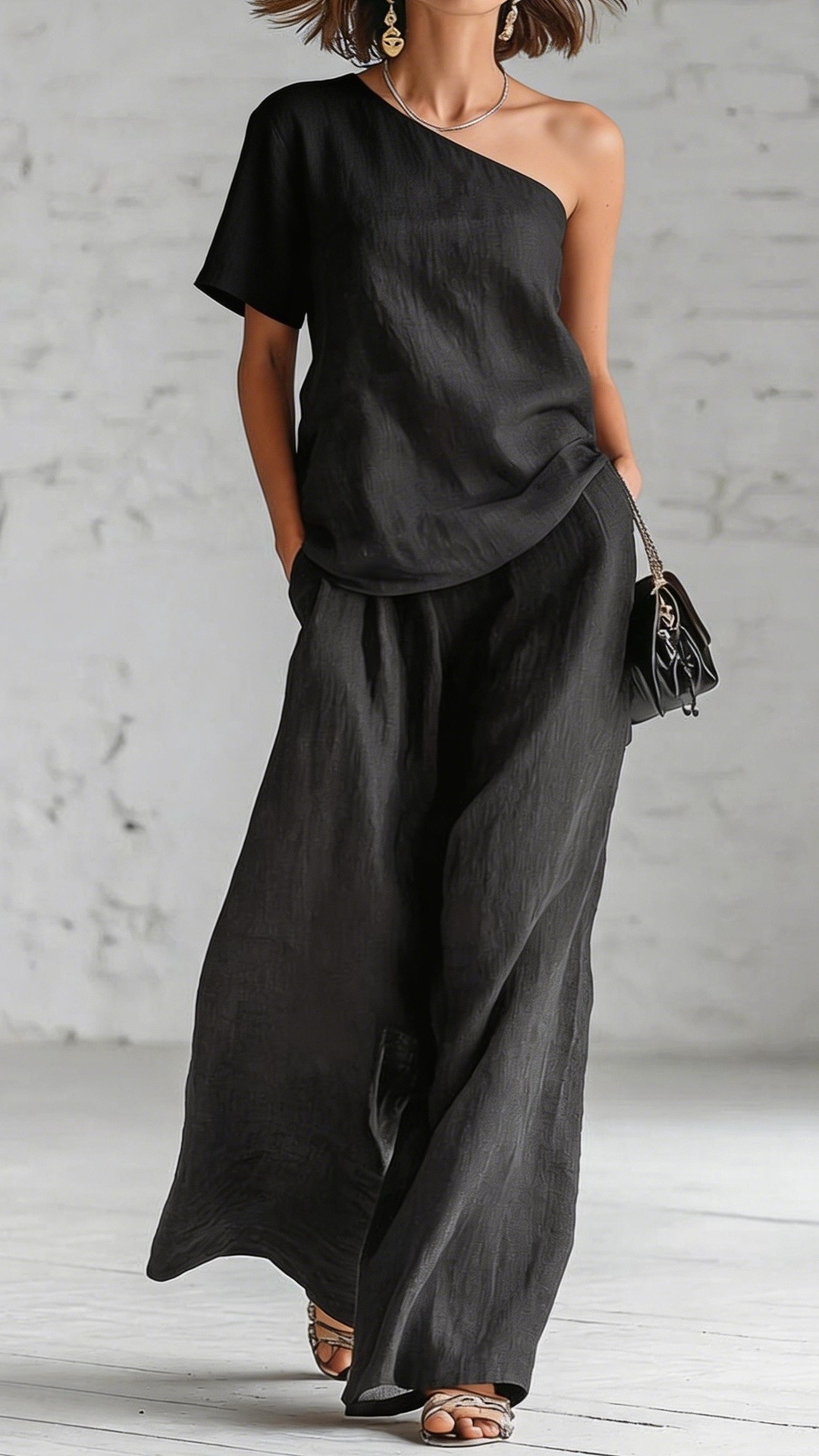 Women's Spring/Summer Off-Shoulder Fashion Top and Wide-Leg Pants Casual Suit - Nordfashionstorm - Women's Clothing, Fashion for You - Nordfashionstorm.com
