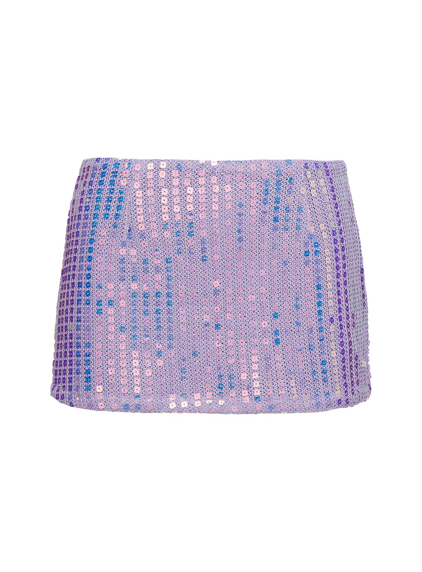 Headliner Shimmer Mini Skirt Purple