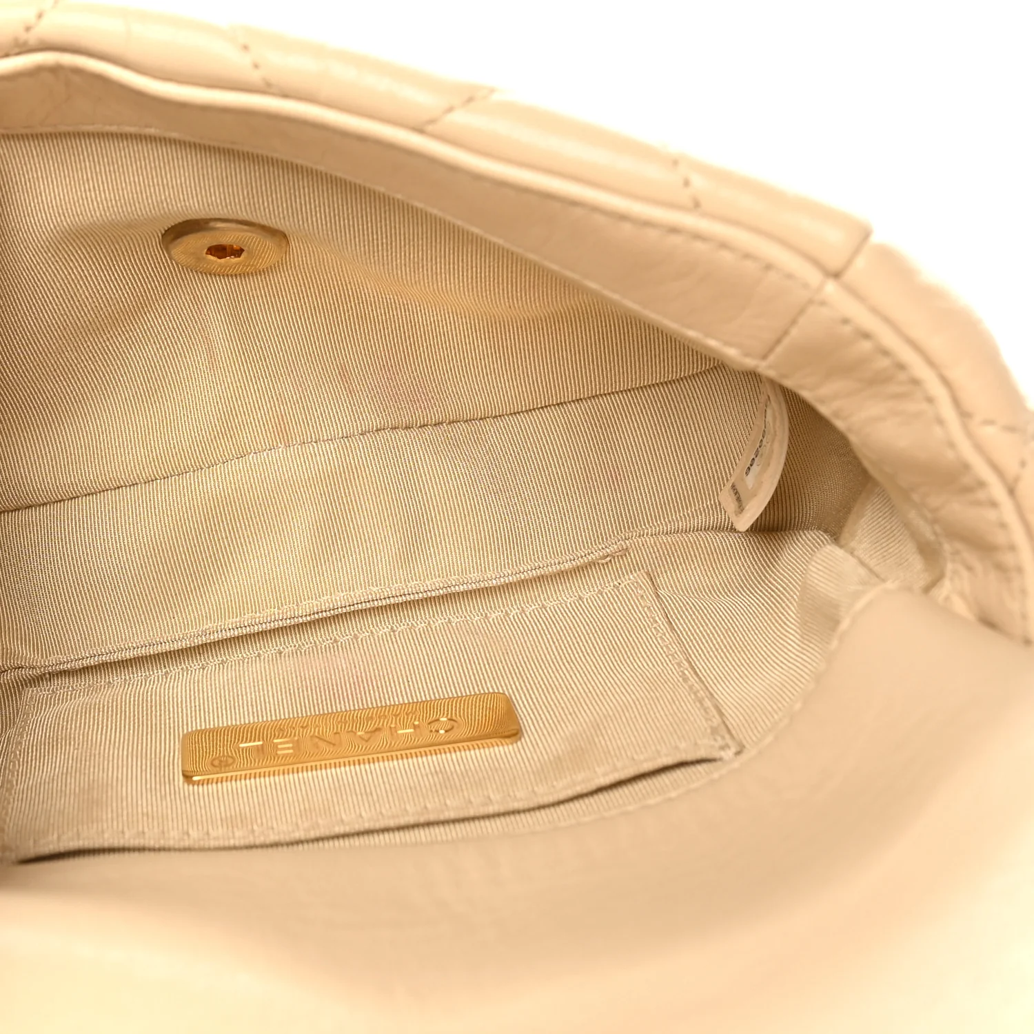 Goatskin Quilted 19 Waist Bag Light Beige - Top Club