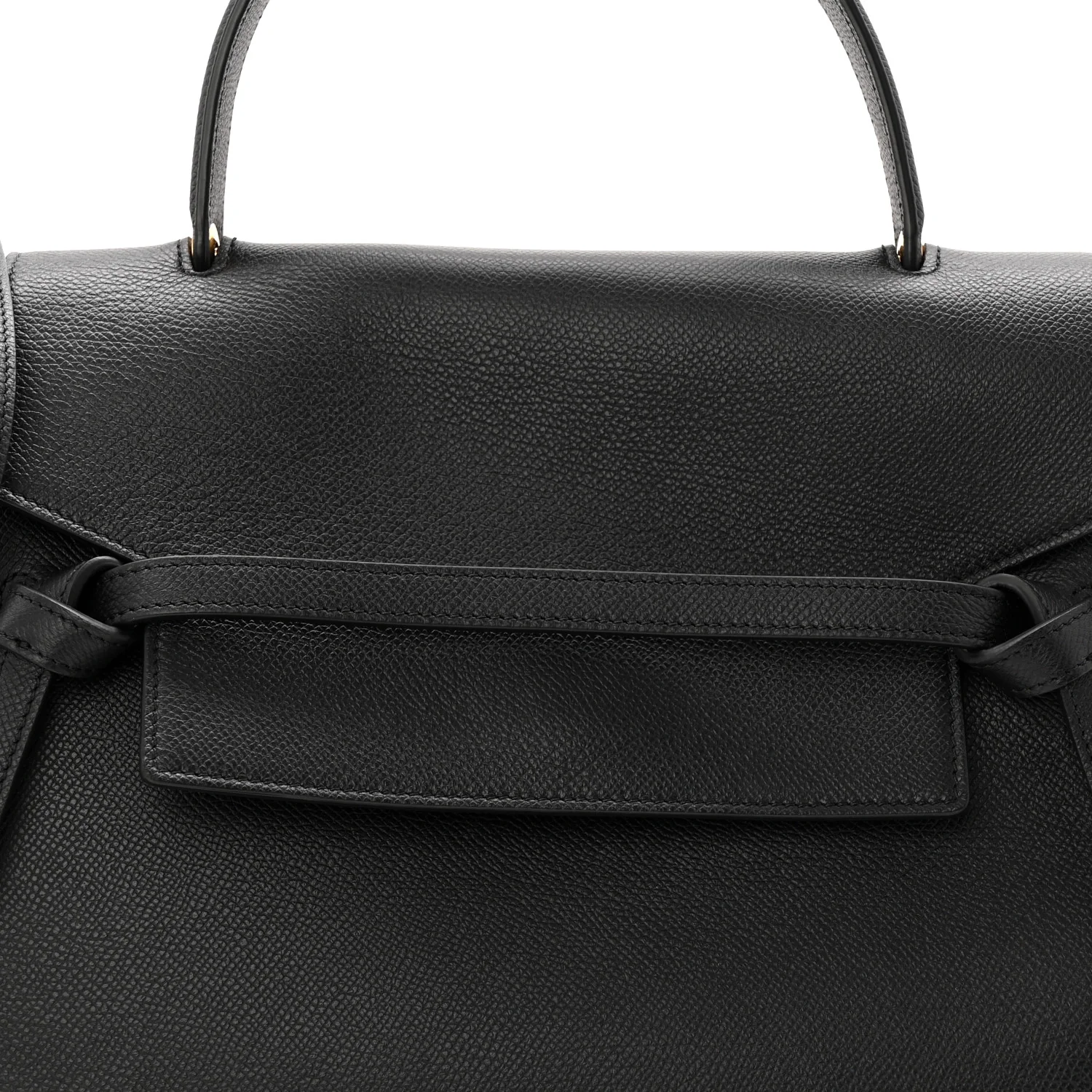 Grained Calfskin Mini Belt Bag Black - Top Club