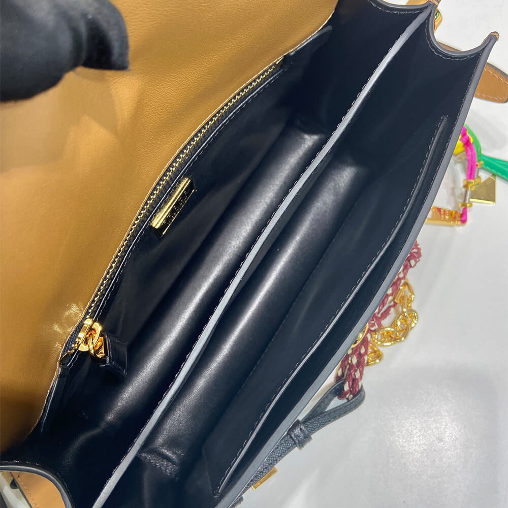 Prada Soft Sound small leather shoulder bag with charms(high-end grade) - Top Club