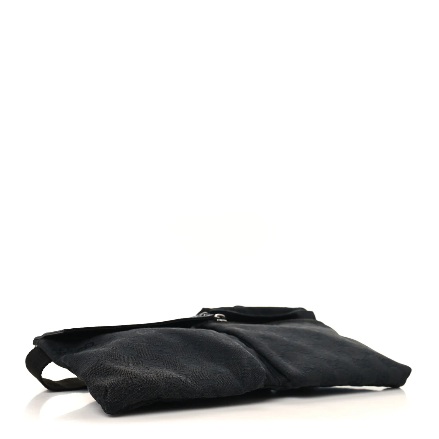 GG Monogram Double Pocket Belt Bag Black - Top Club