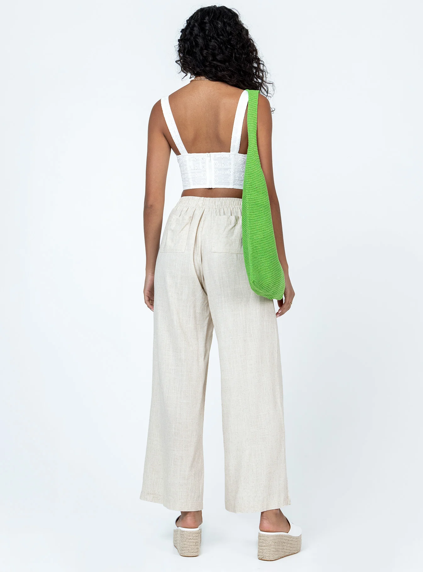 Louis Linen Blend Pants Beige