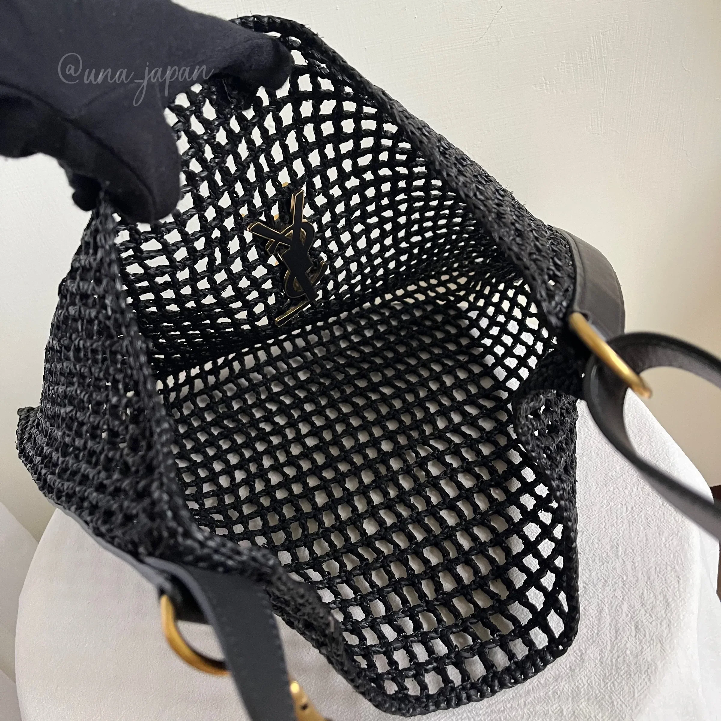 SAINT LAURENT YSL Raffia tote Bag - Top Club