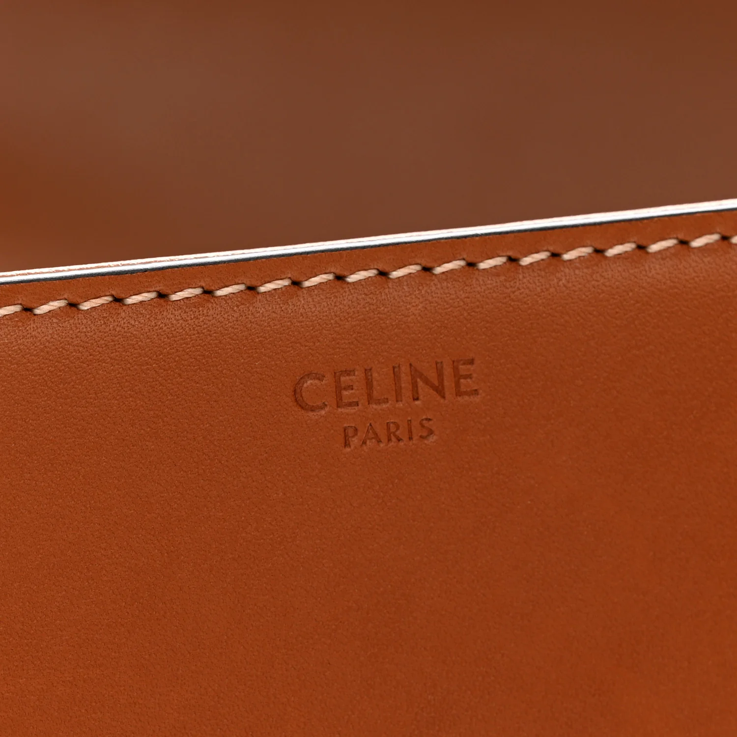 Natural Calfskin Medium Triomphe Tan - Top Club