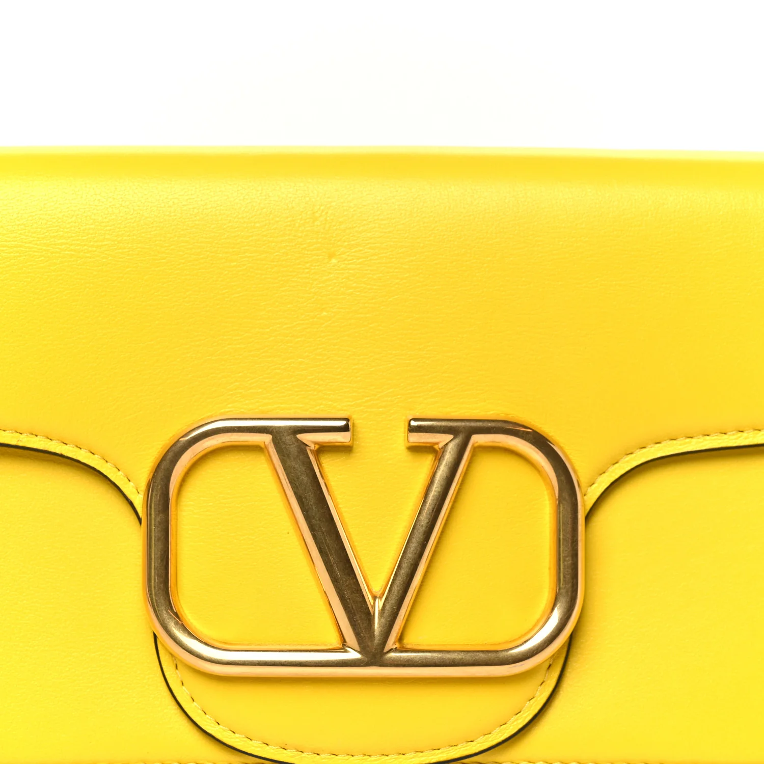 Calfskin Vlogo Loco Shoulder Bag Bright Lemon - Top Club