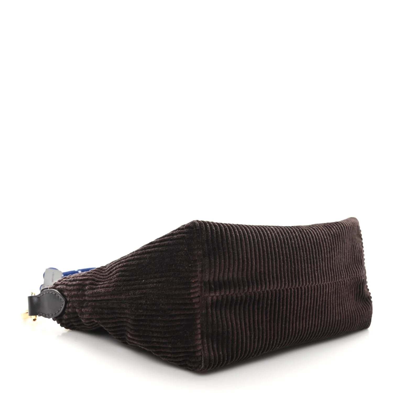 Corduroy Pouch Bag Ebony Baltic Blue - Top Club
