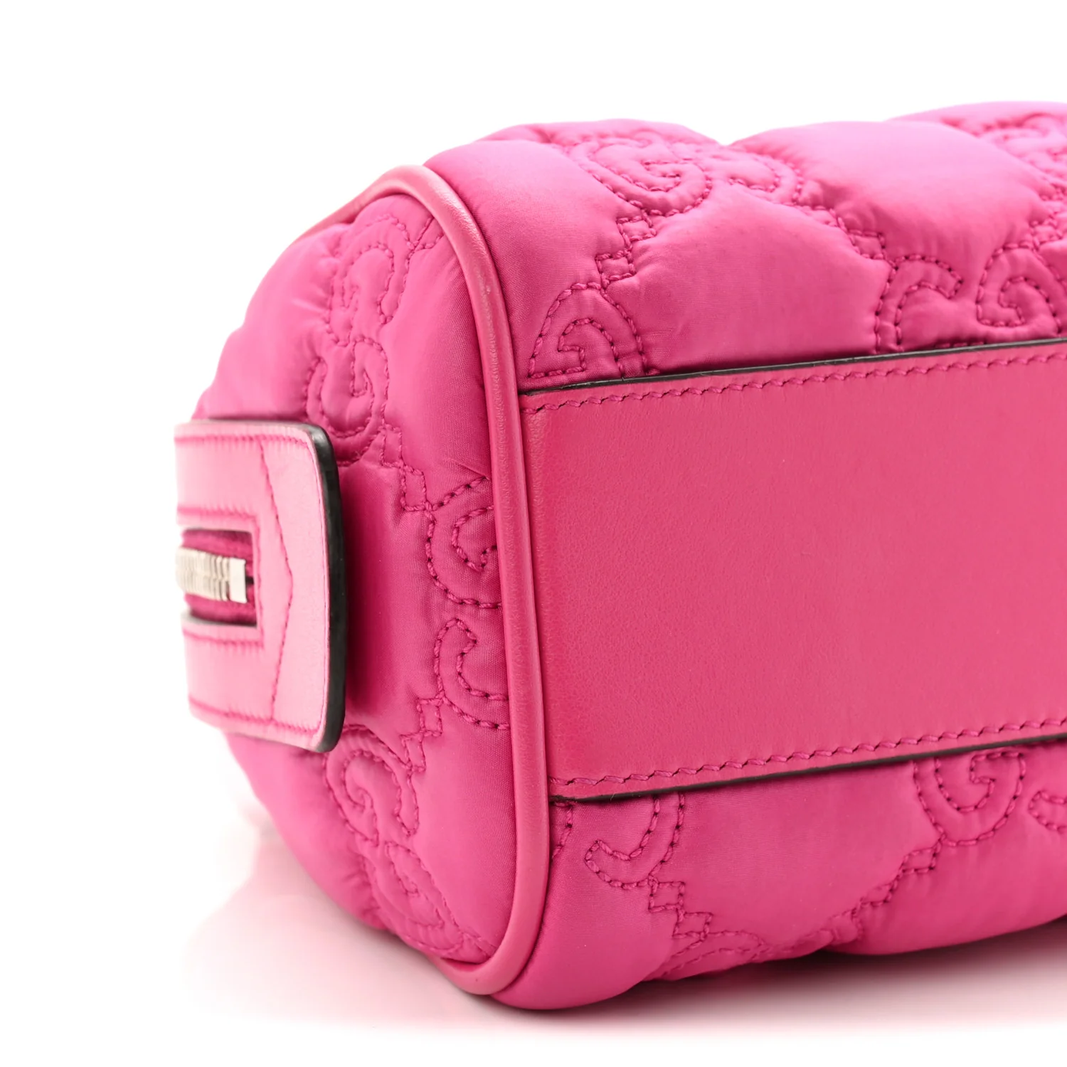 Nylon Calfskin Enamel GG Matelasse Mini Bowler Bag Lovely - Top Club